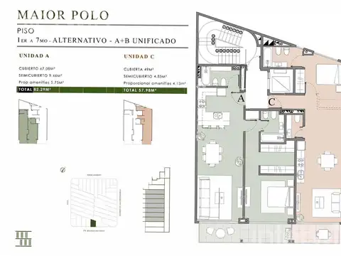 Matienzo y Soldado de la Independencia - Unidad Piso 1 A+B Unificacion