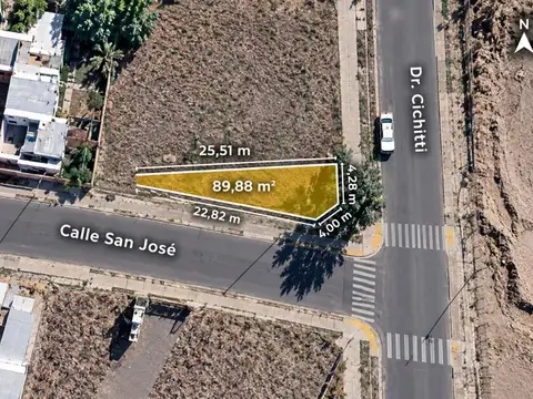 Venta pequeño lote esquina zona frente dalvian