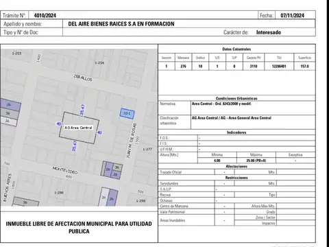 Terreno en Venta de 158,0 m2