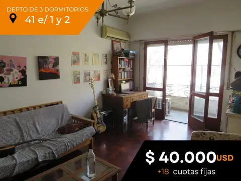 Departamento en venta - 3 dormitorios - 2 baños -100mts2 - La Plata [FINANCIADO]