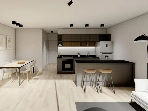 Departamento Monoambiente con 2 baños