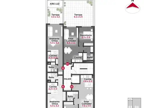 Zeballos 2200, Piso 04