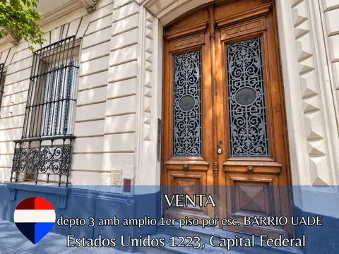 depto 3 amb amplio 1er piso por esc. BARRIO UADE
