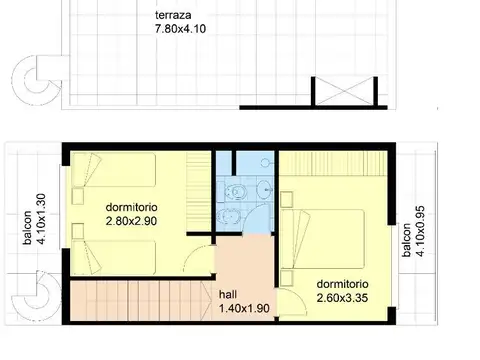 Depto Tipo Casa en Venta de 3 ambientes