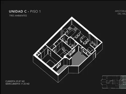 Departamento en venta en Barracas, CABA