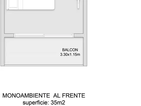 DEPARTAMENTO venta MONOAMBIENTE 35 metros POZO