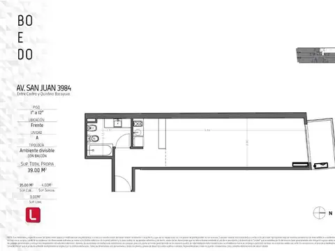 Departamento en Venta al Norte