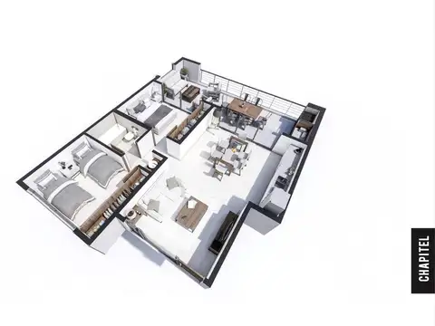 Departamento en Venta con 2 cochera