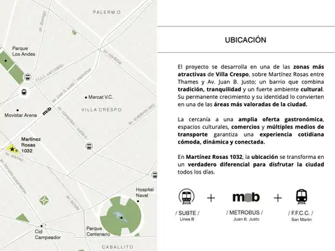 Departamento en Venta en Villa Crespo, USD 222.320