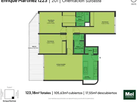 Enrique Martinez 1200, Piso 2°