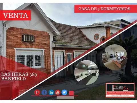 CASAS - CASA - BANFIELD - OESTE, GRAN BS. AS. SUR