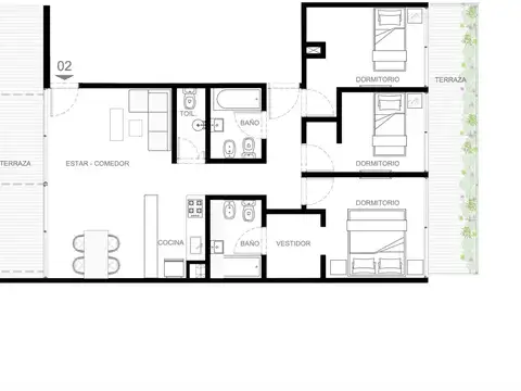 Departamento en Venta de 4 ambientes