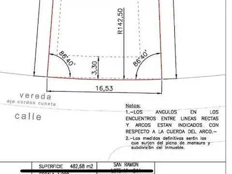 Terreno en Venta de 483,0 m2