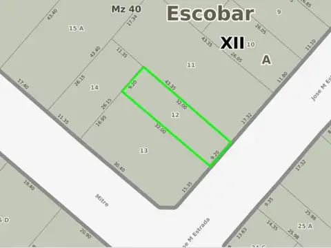 Terreno en Venta 32  mts Fondo