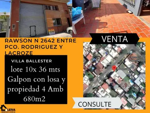 Venta- Rawson 2642  -Galpon