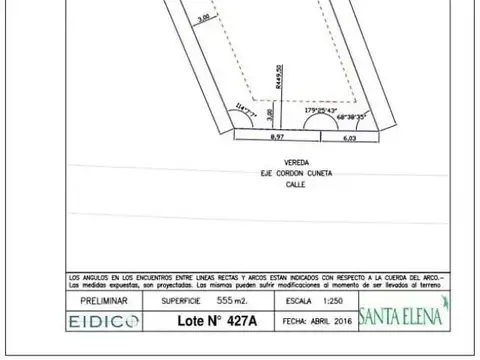Terreno en Venta de 555,0 m2