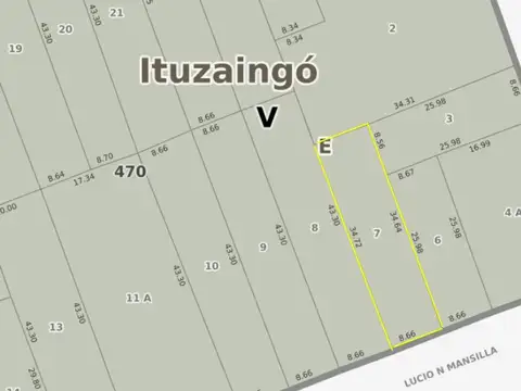 Terreno en Venta en Ituzaingo, Partido de Ituzaingó