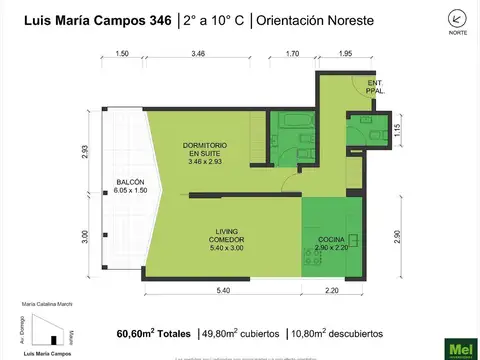 Av. Luis Maria Campos 346 , Piso 4
