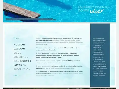 Venta lote en Lagoon Hudson