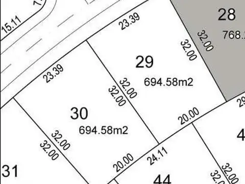 Terreno en Venta de 694,0 m2