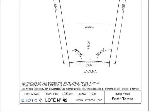 Terreno en Venta 29  mts Frente