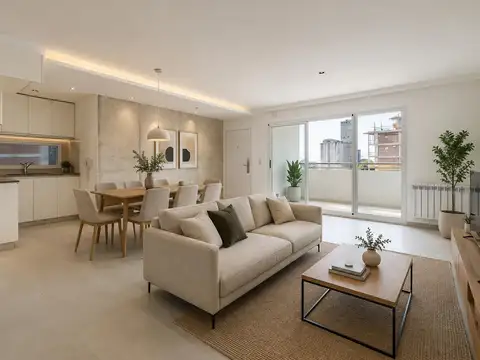 VENTA: departamento de dos dormitorios con doble balcón y cochera en Puerto Norte, Rosario