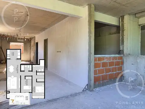 Departamento 3 ambientes con 2 baños