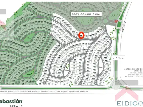 Oportunidad! Lote Central 626m² en Area 13 Etapa 2 Barrio San Sebastián Escobar