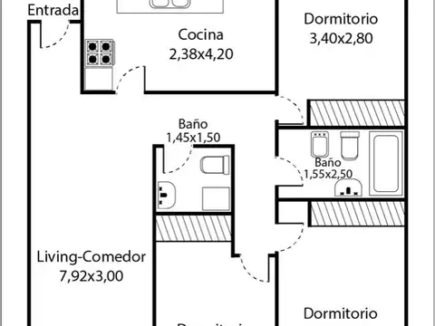 Departamento en Recoleta 4 ambientes con cochera