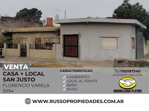 Venta Casa 3 Ambientes San Justo