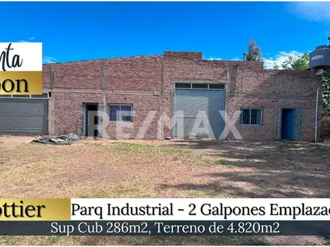 VENTA DE GALPON EN PARQ. INDUSTRIAL - PLOTTIER 