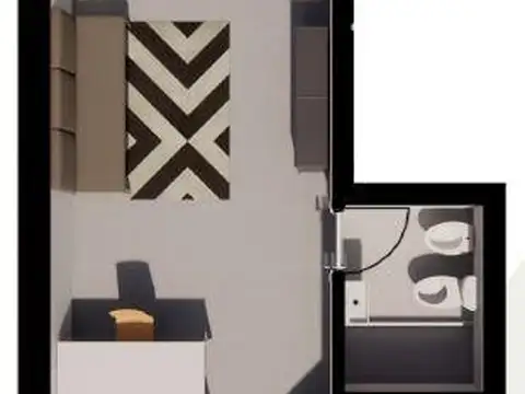 Departamento Monoambiente con 1 baño
