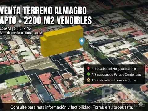 Terreno en venta  4700 vendibles Almagro