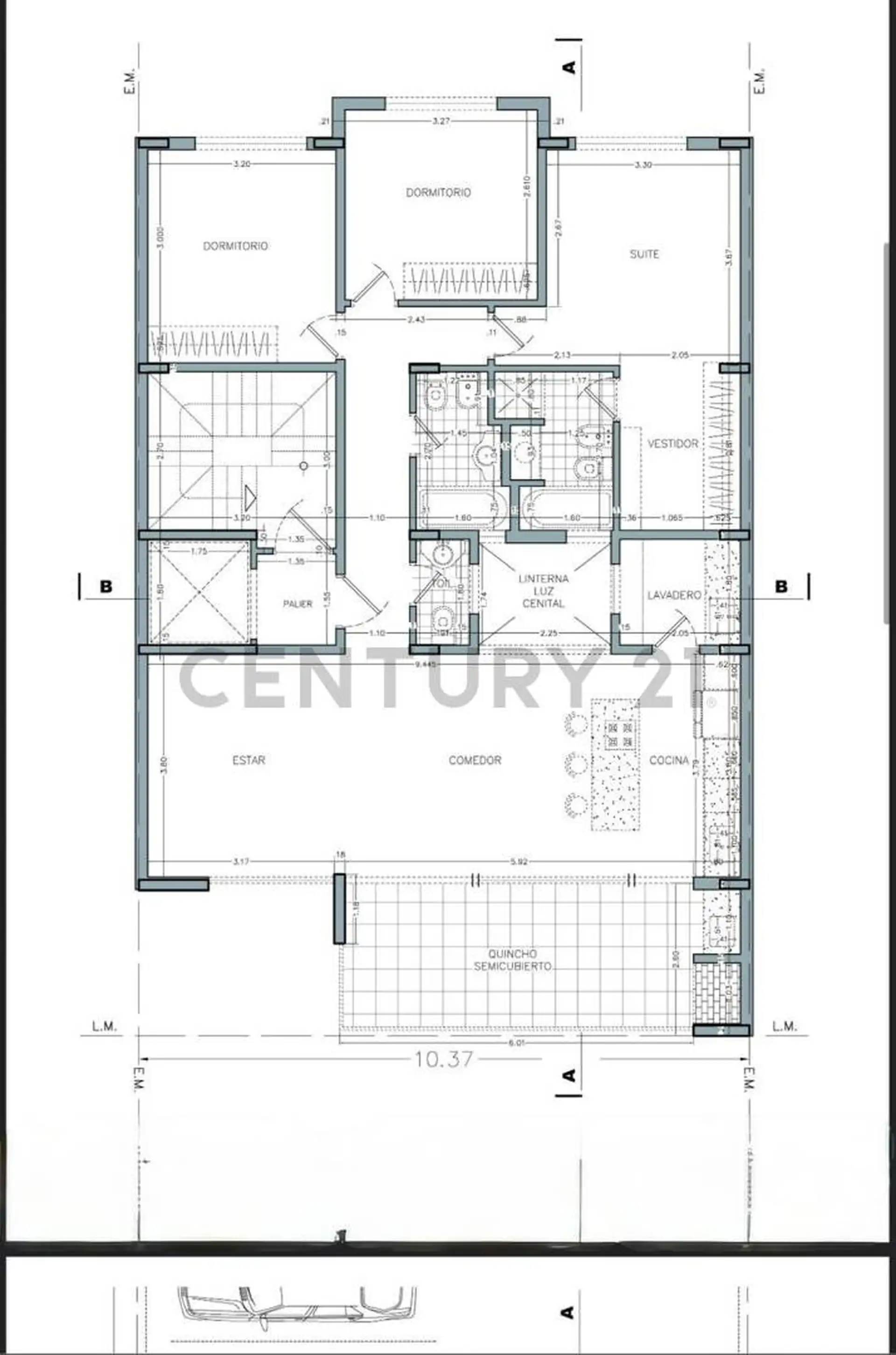 VENTA DEPARTAMENTO PISO ENTERO DE 4 AMBIENTES ZONA GUEMES CON DOBLE COCHERA Y BAULERA