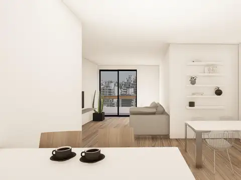 Departamento 2 ambientes con 2 baños