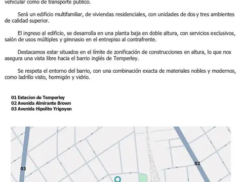 Departamento en Venta de 2 ambientes