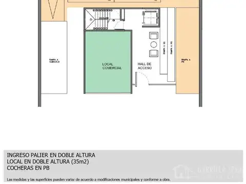 Departamento 2 ambientes con 1 baño