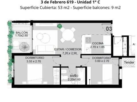 3 de Febrero 600