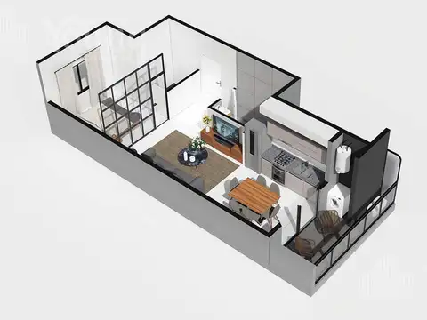 En venta departamento de pozo en Wilde