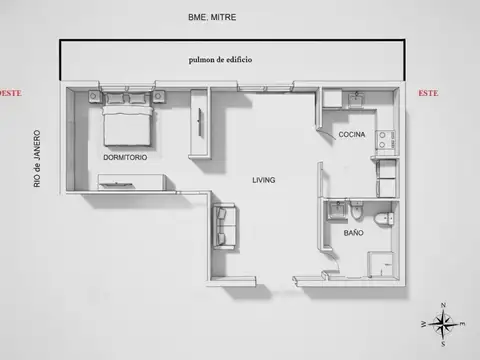 Venta departamento 2 amb Caballito