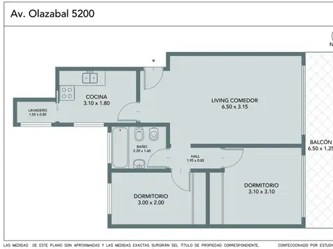 Departamento en Venta de 2 dormitorios