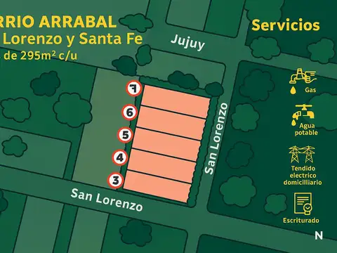 Terrenos en venta barrio Arrabal Roldán