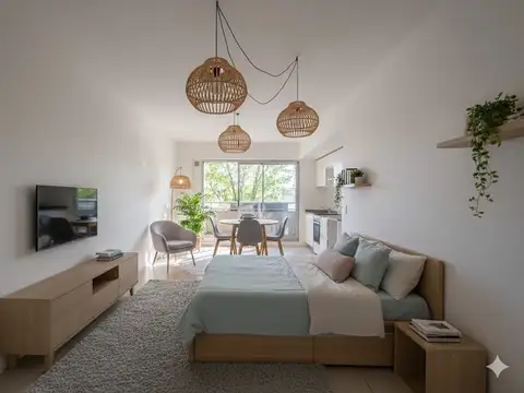 1 amb. - frente - balcon - parrilla - impecable.-