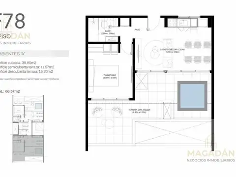 Departamento en Venta con 1 cocheras