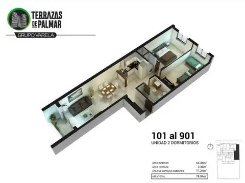 Departamento en Venta al Este