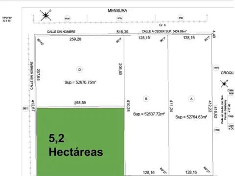 CAMPO EN VENTA ETCHEGOYEN 5.2 HECTAREAS