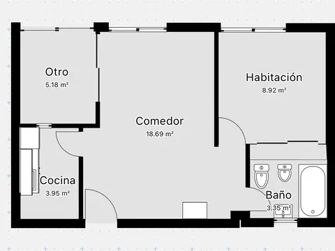 PH en alquiler en agronomía SIN EXPENSAS. Al frente