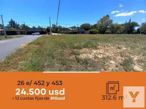 Terreno venta 11x27 mts - 312 mts 2 totales  - City Bell [FINANCIADO]