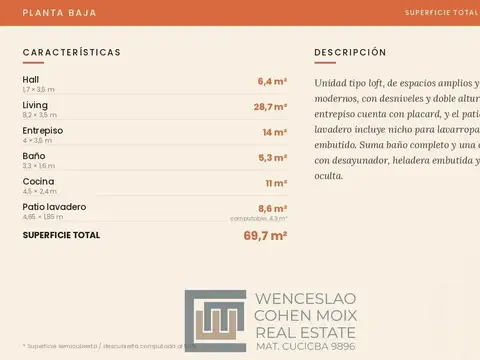 Depto Tipo Casa en Venta al Este