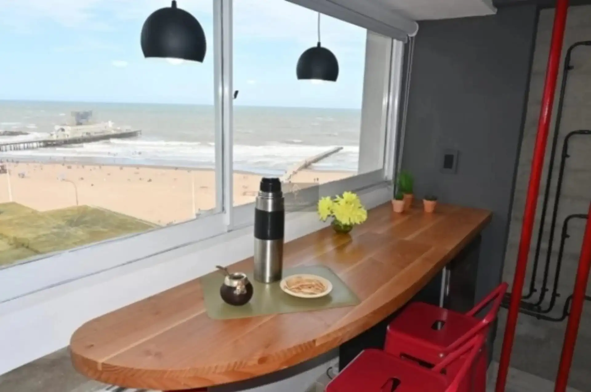 Depto 1 amb, 29m² con vista al mar — Centro
